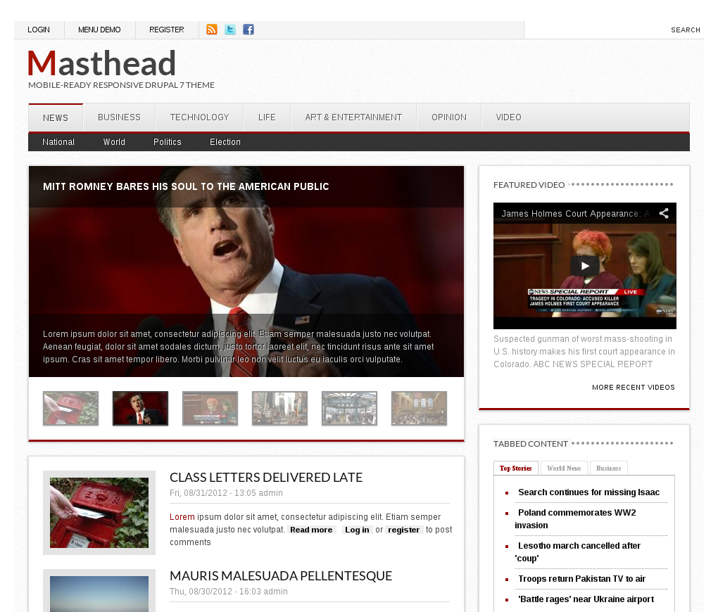 Masthead - Drupal News Theme