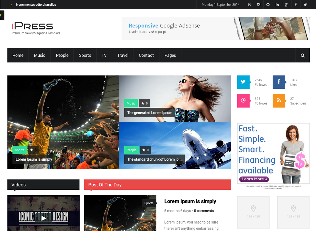 iPress - Drupal News Theme