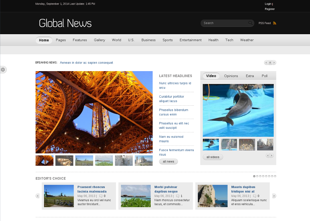 Global News Portal - Drupal  News Theme