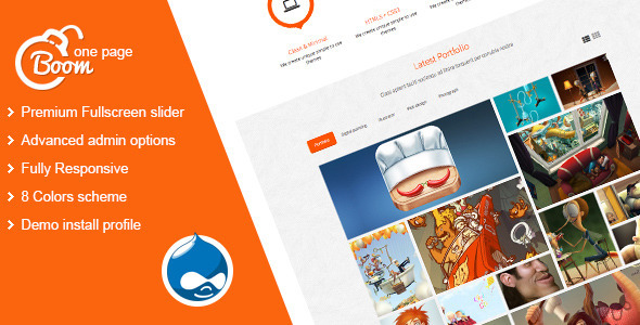 Boom - One Page Drupal Theme