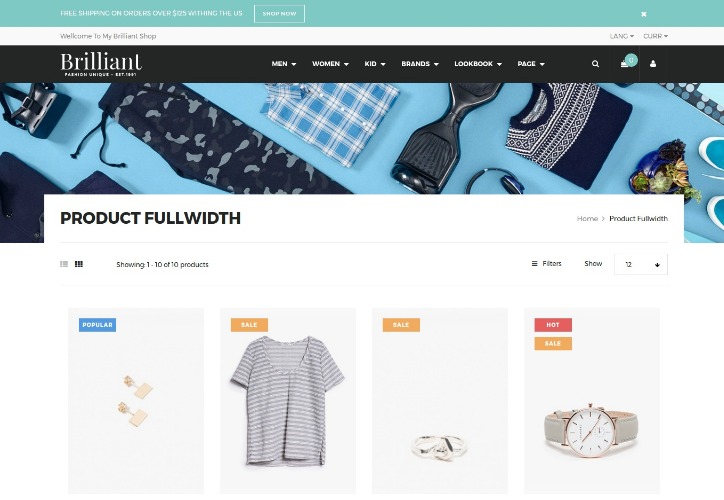 Brilliant - Morden Commerce Drupal Theme 