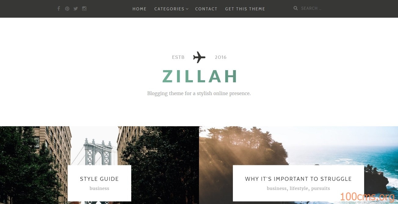 Zillah - Wordpress Blog Template