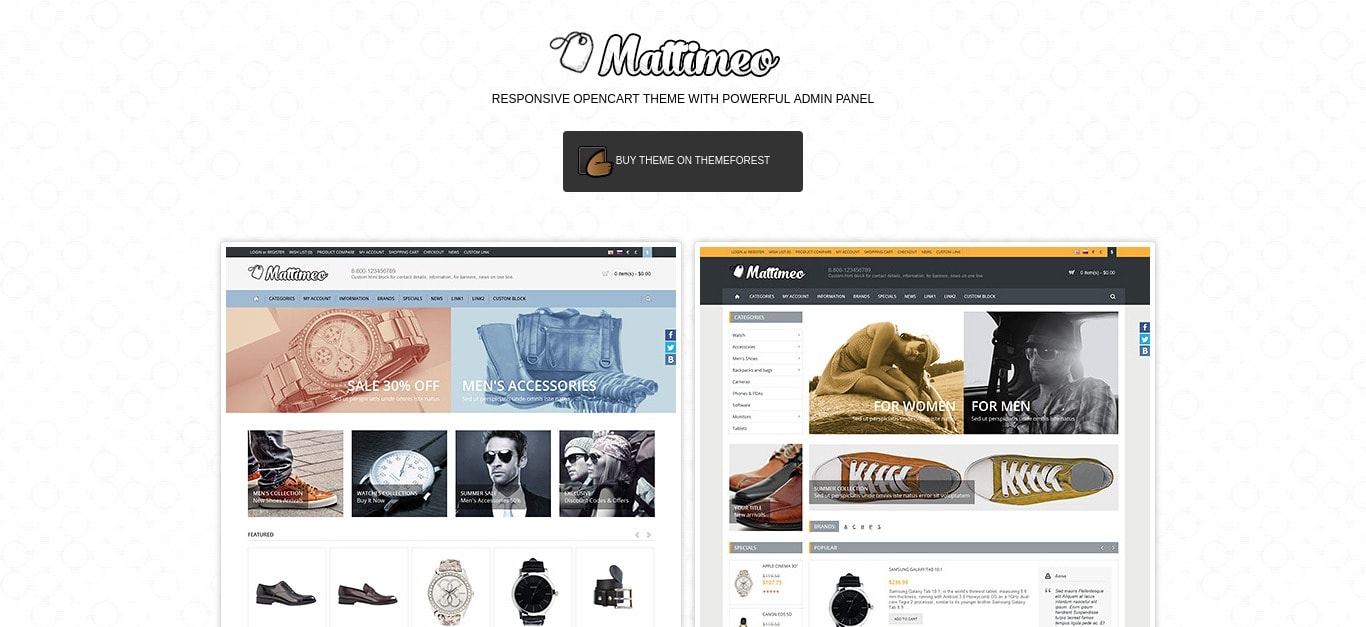 Mattimeo – Responsive OpenCart Theme