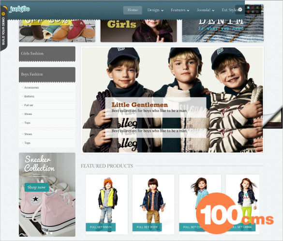 Free Kids Store Joomla VirtueMart Template