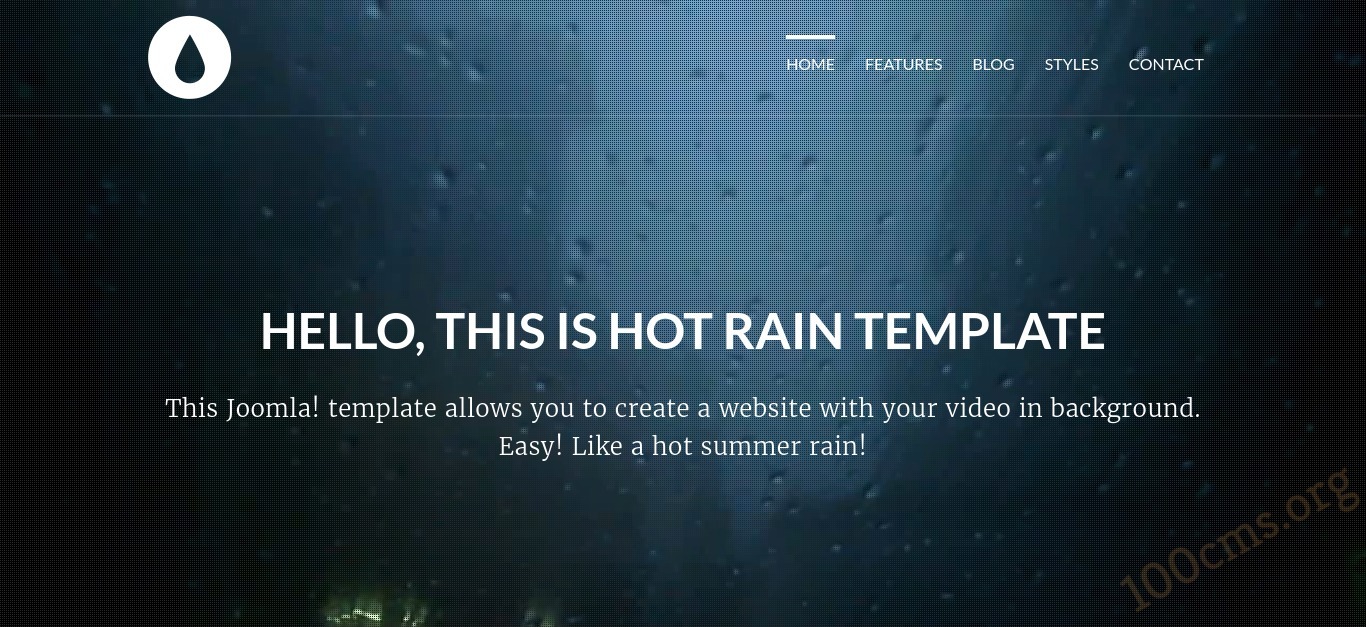 HOT RAIN - TEMPLATE WITH VIDEO BACKGROUND