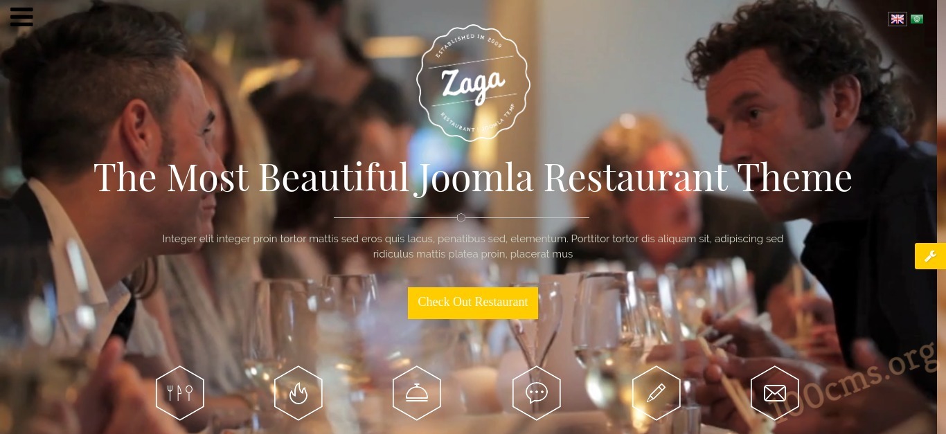 SJ Zaga Video Background One-page Design Joomla Template