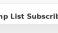 Wordpress Free plugin - MailChimp List Subscribe Form