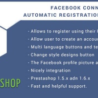 Prestashop Free module - Facebook Connect for Prestashop, Login Button