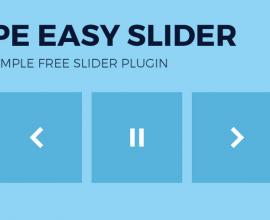 Wordpress Free plugin - PE Easy Slider - free slider plugin