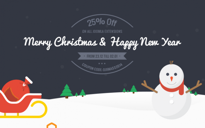 Joomla-Monster Joomla News: New Year 25% Discount from DJ-Extensions!