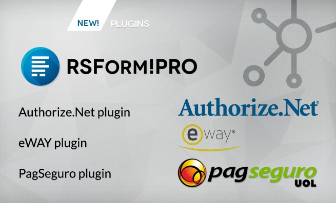 RSJoomla! Joomla News: 3 new payment integrations available for RSForm!Pro