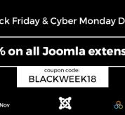 Joomla news:  Black Friday Sale - Grab Joomla Extensions -40% OFF