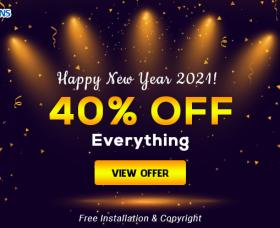 Joomla news: Happy New Year 2021! 40% OFF Storewide & Free 2 SmartAddons's Exclusive Gifts