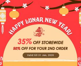 Joomla news: Lunar New Year 2020 Sale: 35% Off Storewide & Get 50% Off Coupon on Second Order