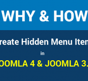 Joomla news: Why and How to Create Hidden Menu Items in Joomla 4 & Joomla 3.x