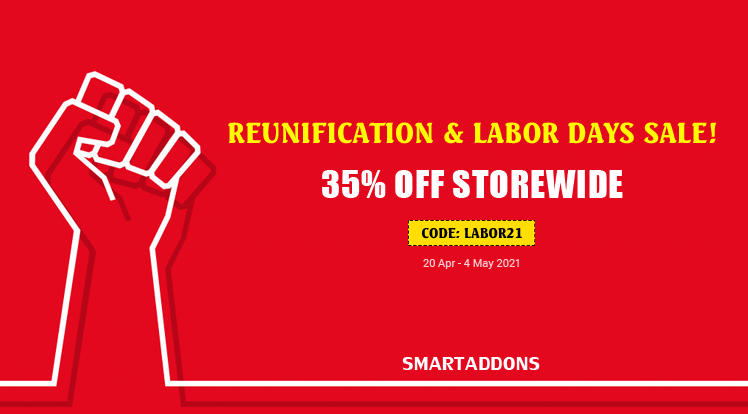 SmartAddons Joomla News: Reunification & Labor Days Sale! 35% OFF on Storewide