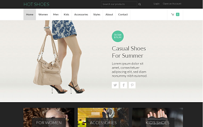 Hot Shoes - one of the best joomla virtuemart templates
