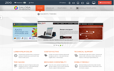 ZT Galosa - one of the best joomla blog templates