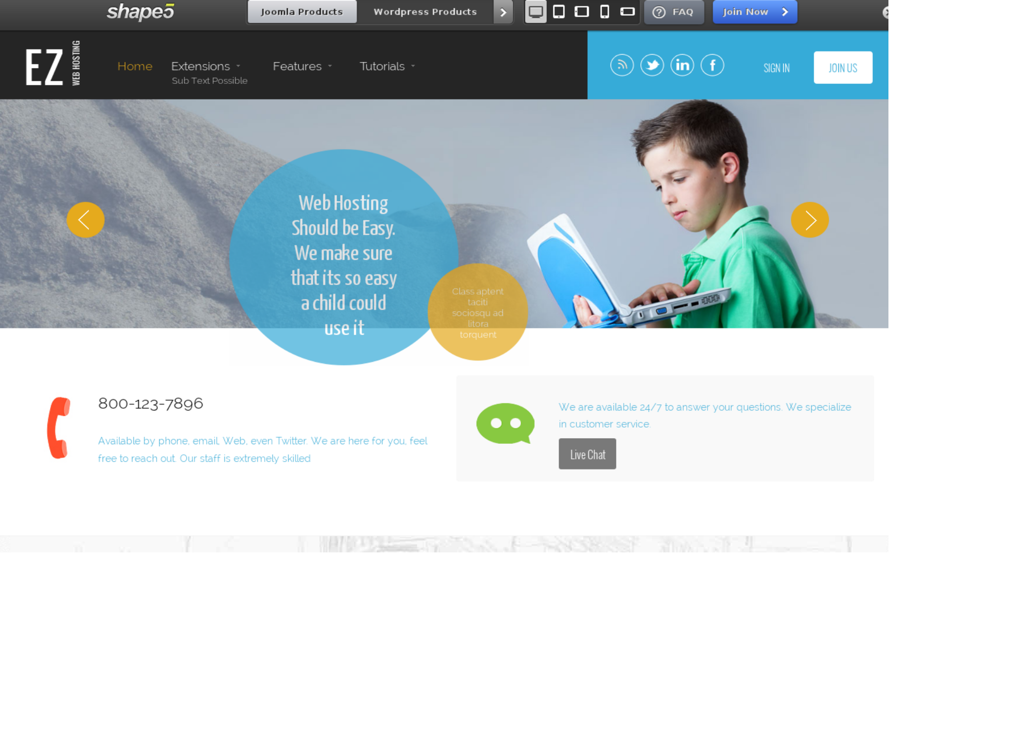 EZ Web Hosting - cool WordPress theme of the May