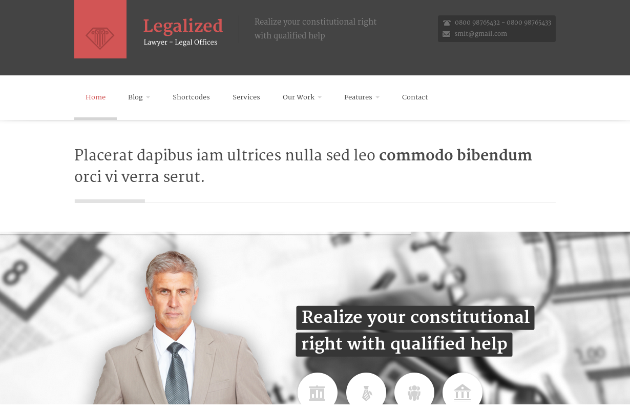 Legalized/Business WordPress Theme