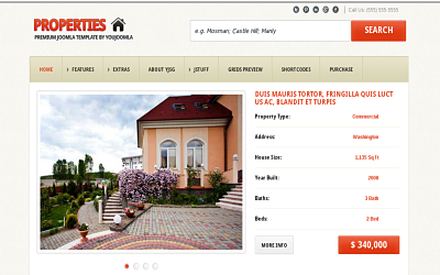 YJ Properties - one of the best joomla real estate templates