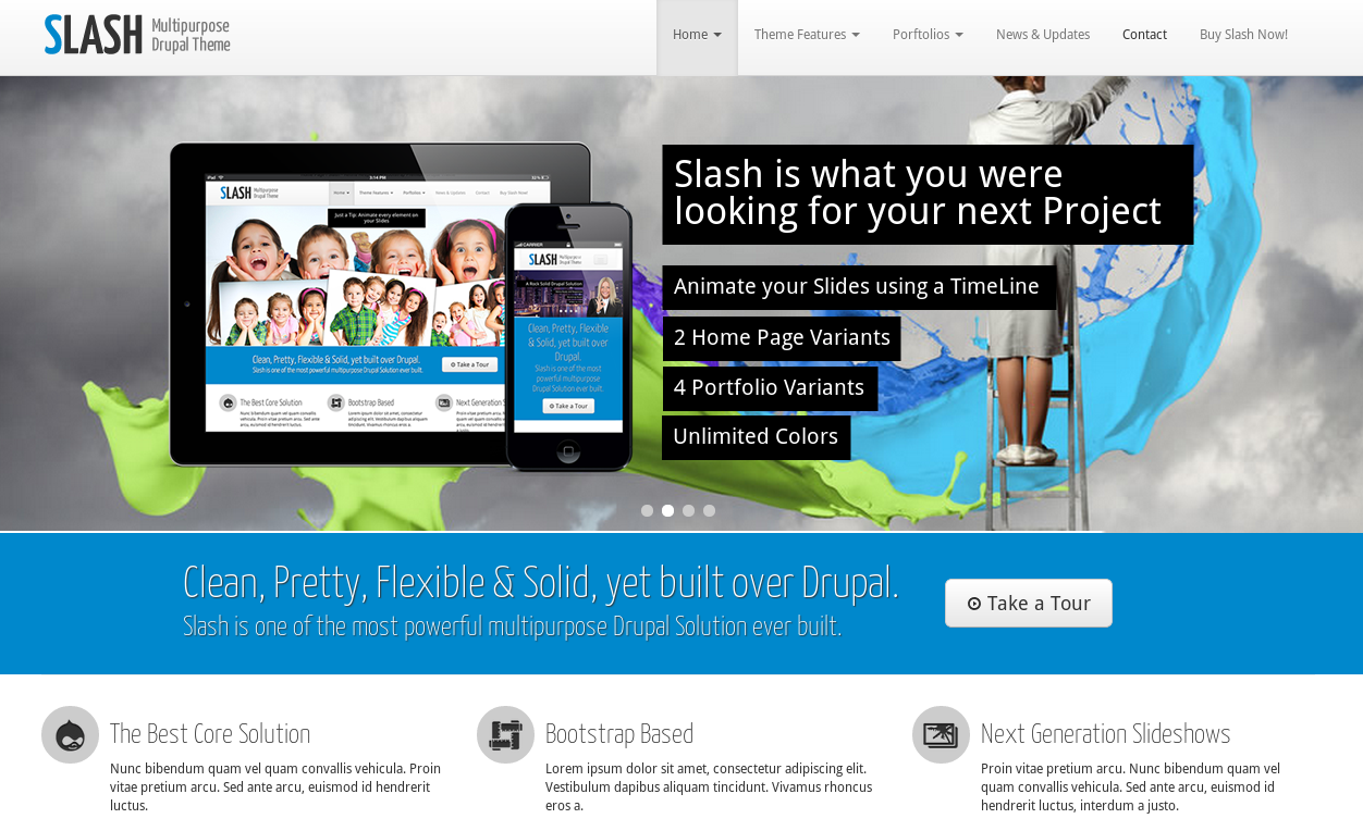 Slash - Drupal theme for Agency, Portfolio, Business