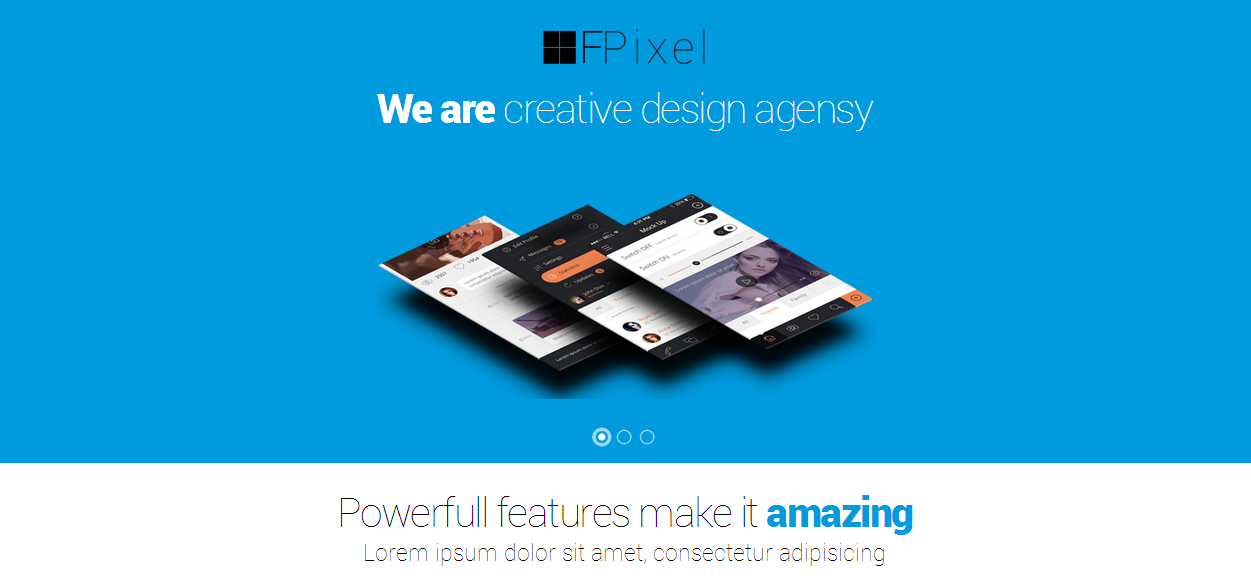 Flat Pixel - flat design theme Drupal 7