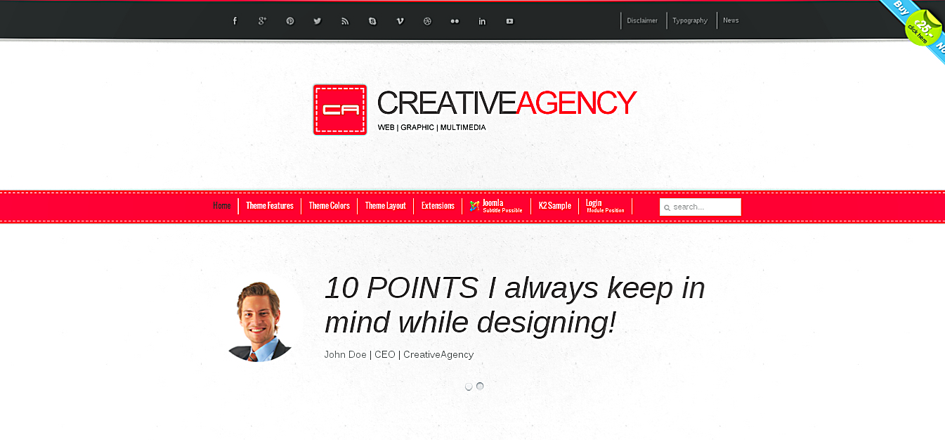 Creative Agency - wonderfull portfolio joomla theme