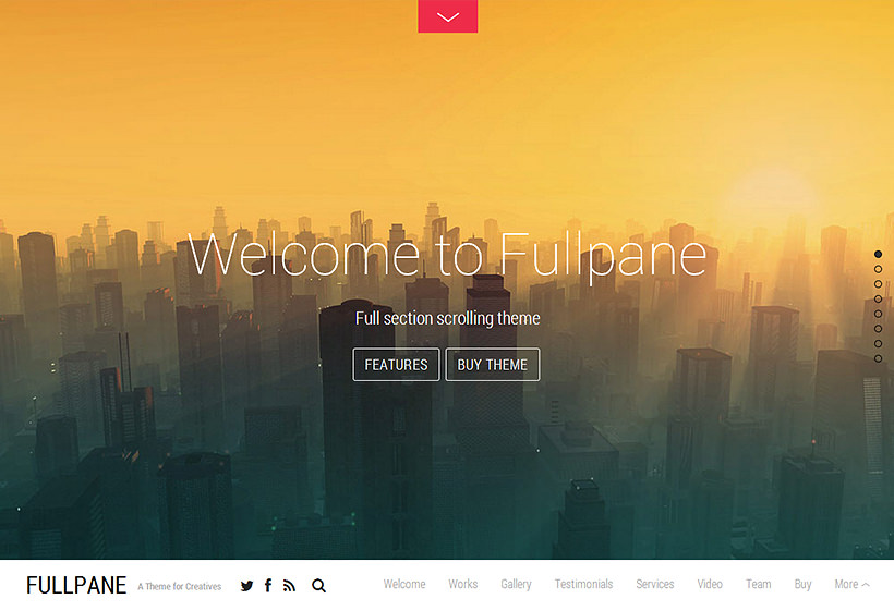 Fullpane - amazing WordPress theme of the january 2014