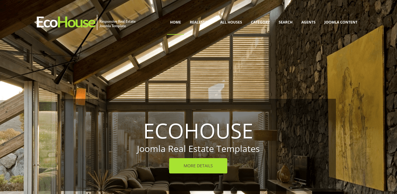 Eco House - Joomla Real Estate template