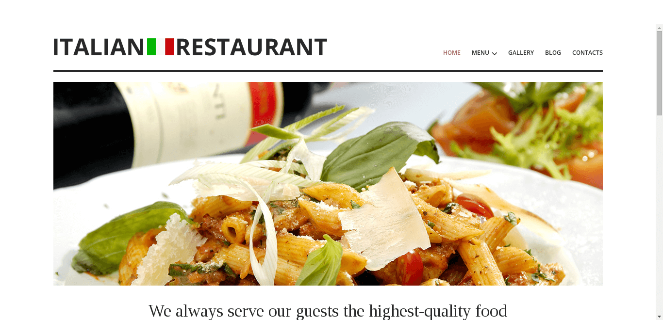 Italian Cuisine Restaurant Joomla Template