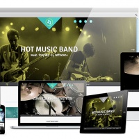 Joomla Free Template - Hot Music Band