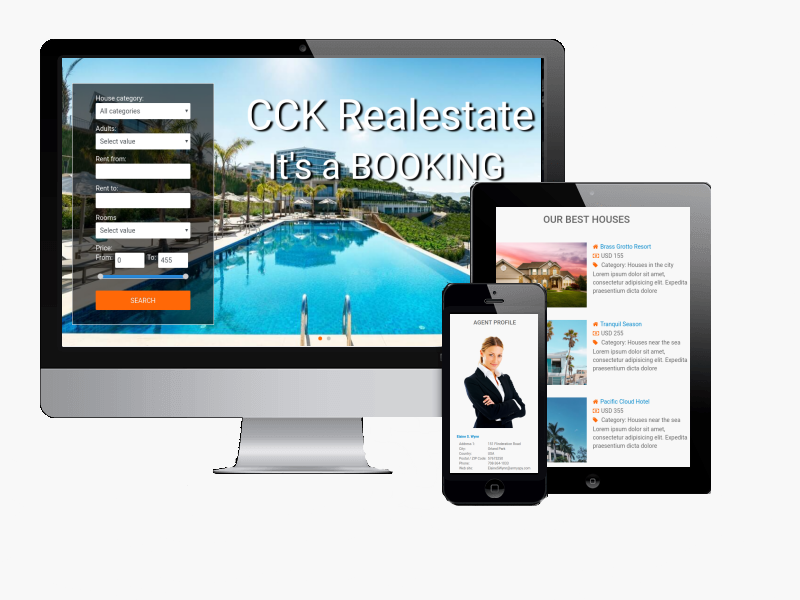 Template Joomla CCK Real Estate Booking