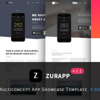 Joomla Premium Template - ZurApp - Multiconcept App Showcase Joomla Template