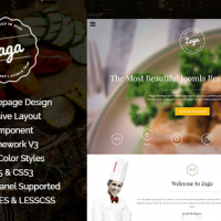 Joomla Premium Template - SJ Zaga - Awesome Onepage Design for Restaurant Sites