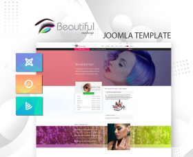 Joomla Free Template - DD MAKEUP-STUDIO 123 - Joomla template for beauty salons