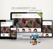 Joomla Free Template - DD university 104
