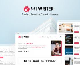 Wordpress Free Theme - MT Writer - Free WordPress Blog Theme For Bloggers