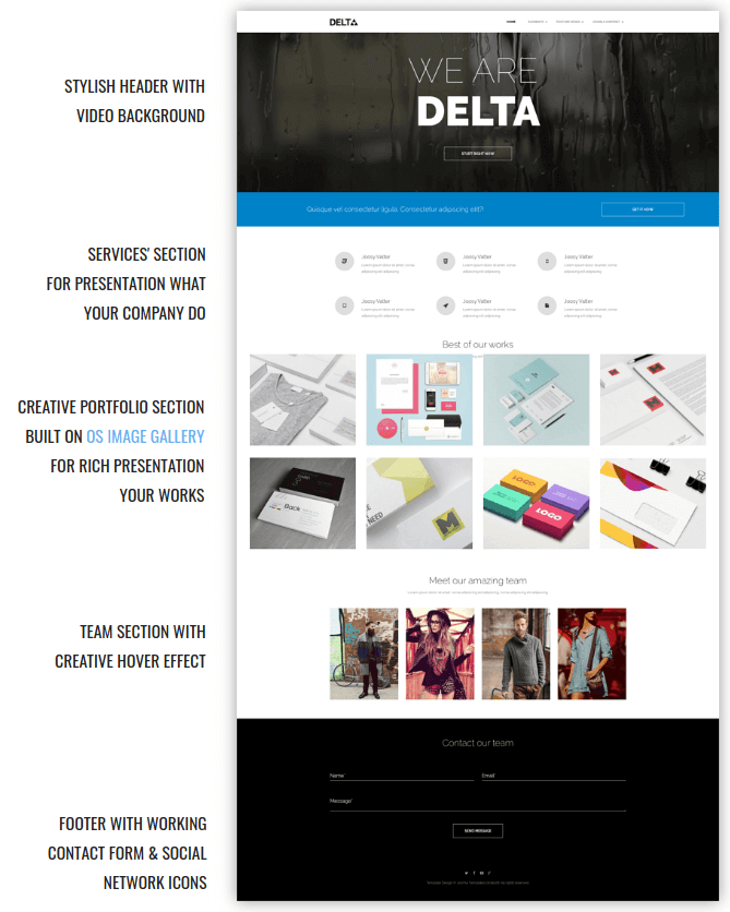 Delta Joomla template for creative agencies