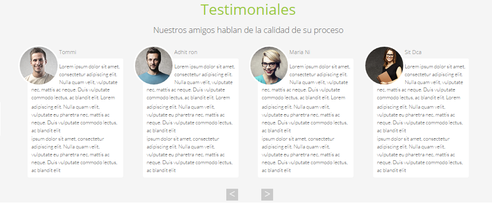 Joomla Extension: testimoniales list new