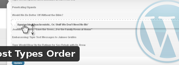 Wordpress Plugin: Post Types Order