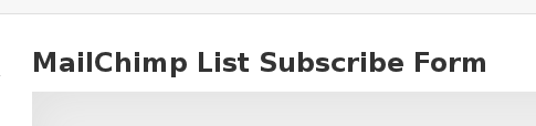 Wordpress Plugin: MailChimp List Subscribe Form