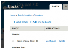 JohnAlbin Drupal Extension: Menu block