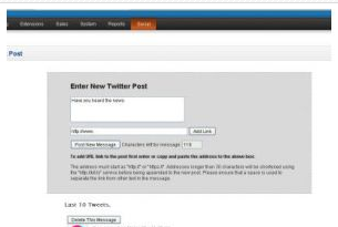 Opencart Extension: Twitter interface