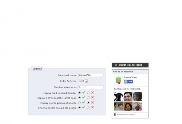 Prestashop Extension: Responsive Facebook Like Box