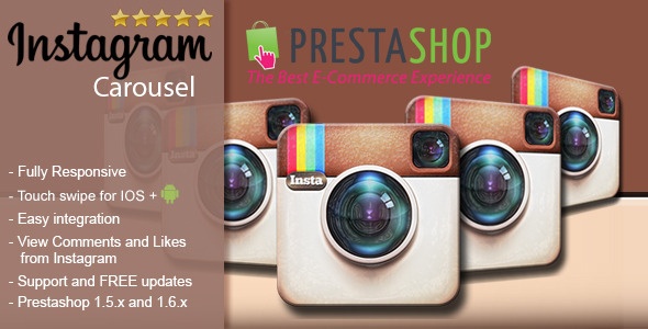 Prestashop Extension: Responsive Instagram Carousel for Prestashop