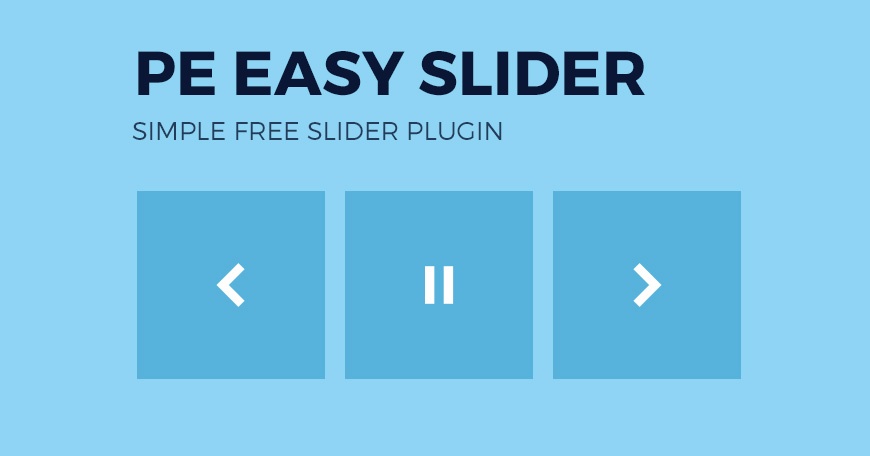 Wordpress Plugin: PE Easy Slider - free slider plugin