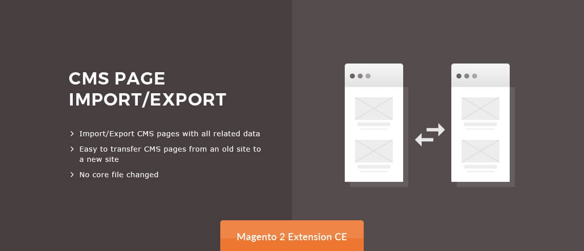 Solwin Infotech Magento Extension: CMS Page Import/Export – Magento 2 Extension