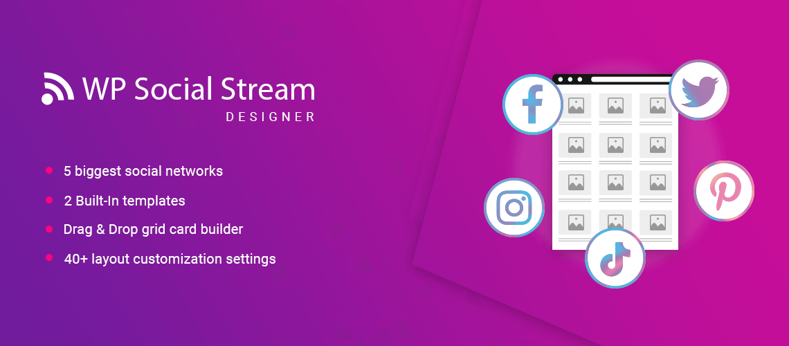 Wordpress Plugin: WP Social Stream Designer WordPress Plugin