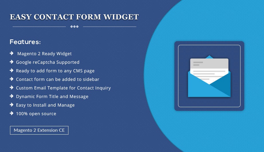 Magento Extension: Easy Contact Form Widget – Magento 2 Extension